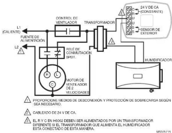 HONEYWELL HE400 - Configuración del sistema de cableado - 2