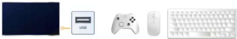 HISENSE 55U75QG - Cómo conectar un teclado, mouse o gamepad - 1
