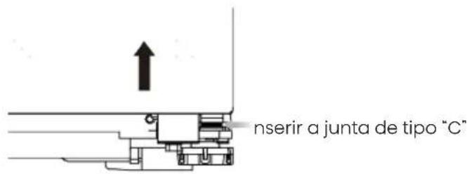 HISENSE RS3P558NEIE - Ajuste da altura da porta (se for necessário) - 3