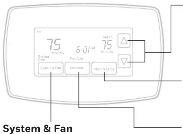 HONEYWELL RTH7600D - Thermostat controls - 1