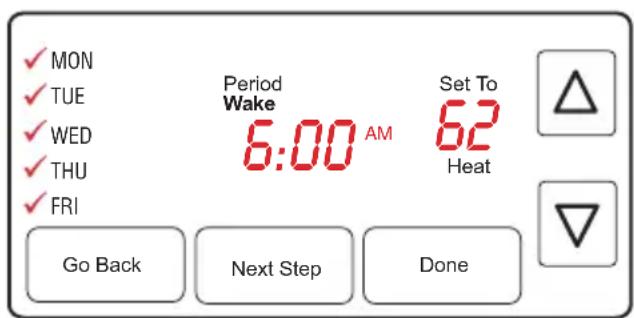 HONEYWELL RTH7600D - To adjust program schedules - 2