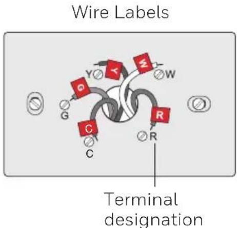 HONEYWELL RTH7600D - Label Wires with Tags - 2