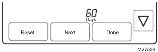 HONEYWELL RTH7600D - Filter reminder - 2
