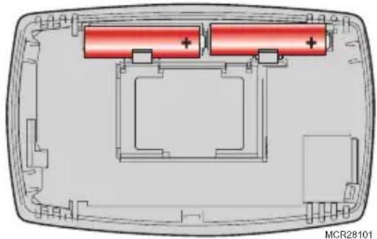 HONEYWELL RTH7600D - Install Batteries - 1