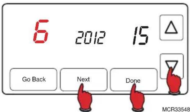 HONEYWELL RTH7600D - Set Time and Date - 1