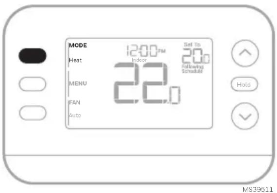 HONEYWELL X2P RTH20B - Modos del sistema: - 1