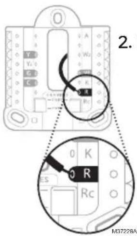 HONEYWELL X2P RTH20B - Si tiene 1 cable R (R,Rh, o Rc) - 2