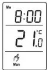 HONEYWELL RLV4300A1005 - Mode Manuel (dérogation permanente à l'horaire) - 1