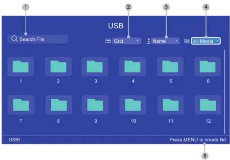 HISENSE 65U75QG - Disfrute de fotos/audio/video almacenados en un dispositivo USB - 1