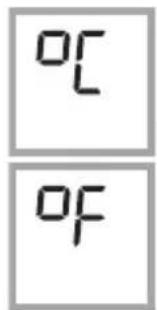 HONEYWELL RLV3120A1005 - Selecting the temperature display format - 1