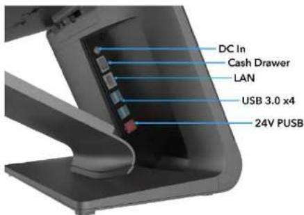 ELO EloPOS Z30 Gen 2 - Emplacements des fonctionnalités pour EloPOS Z30 avec Intel (avec CFD) - 1