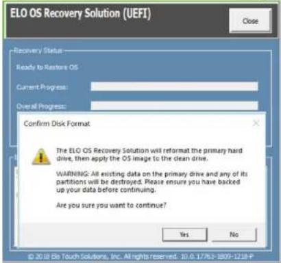 ELO E551068 - Récupération du système d'exploitation - 4