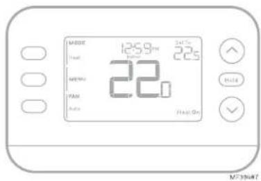 MUST 12:59 Mon 22.5 Load Power MENU 22.0 FAM Auto Heat On Build M735687