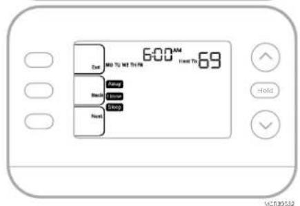 HONEYWELL FocusPRO S200 TH2110WF4008/U - Adjusting Program Schedules - 2
