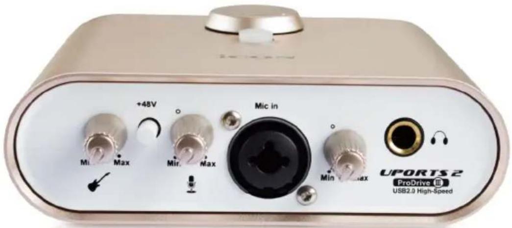 +48V Mic in Min Max Min Max Min Max UPORTS 2 ProDrive III USB2.0 High-Speed