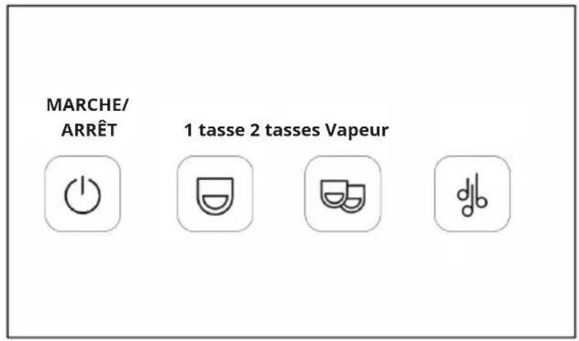 MARCHE/ ARRÊT 1 tasse 2 tasses Vapeur