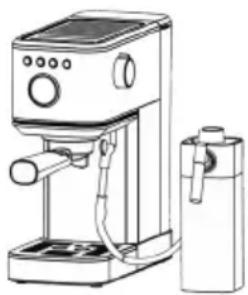 Klarstein SteelPresso Slim - Preparar capuchino/ espuma de leche - 1
