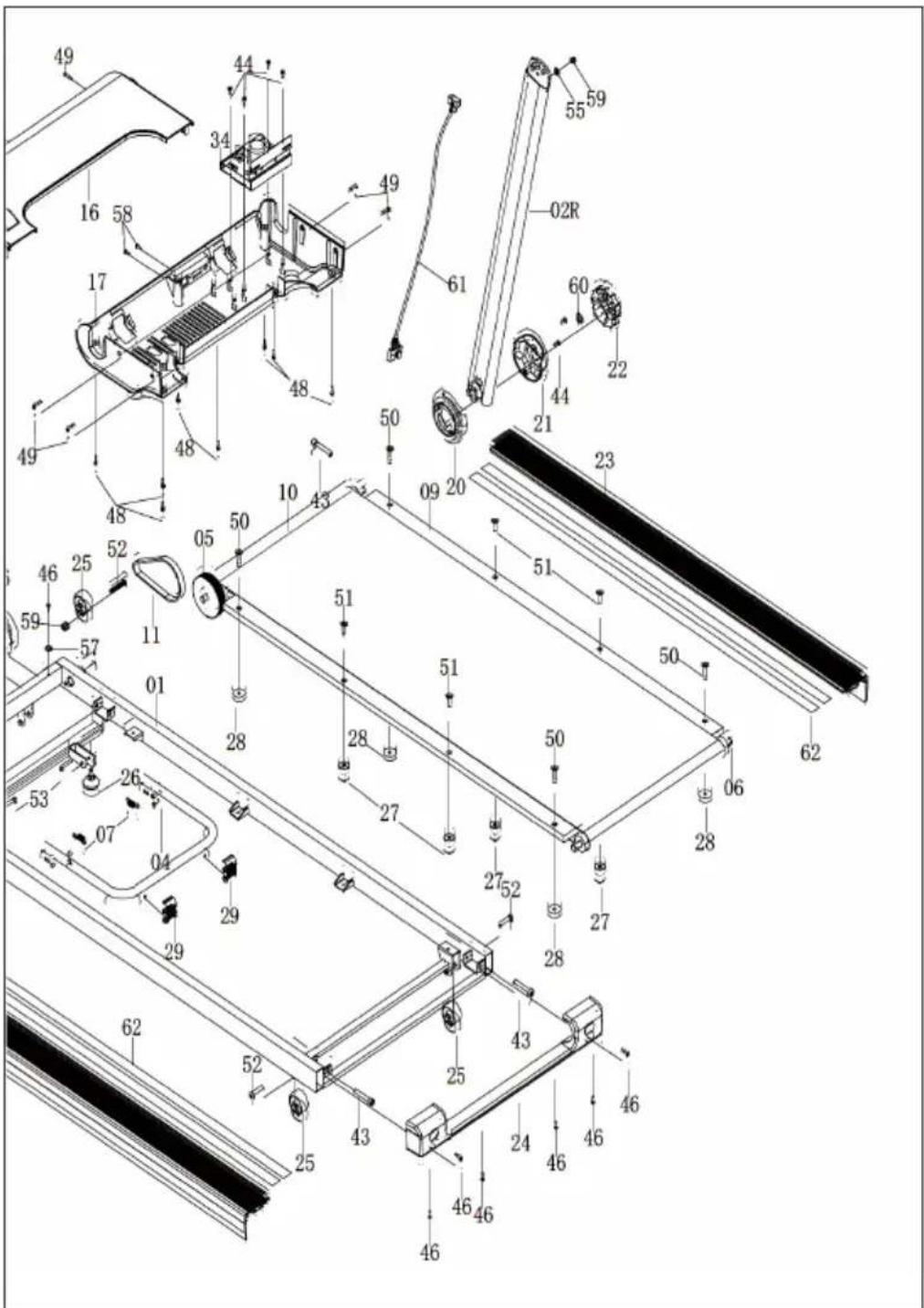Capital Sports Infinity Edge - EXPLODED DRAWING AND PARTS LIST - 2