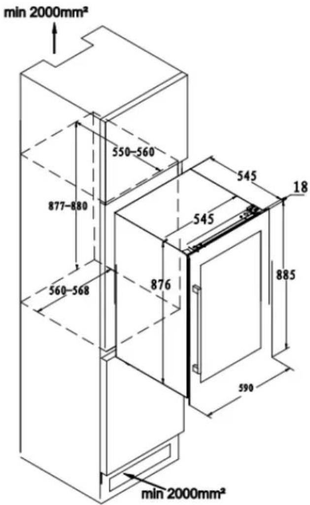 Klarstein Vinsider 57 Duo - Vollständig integrierte, eingebaute Anweisungen für die Säulenmontage - 1