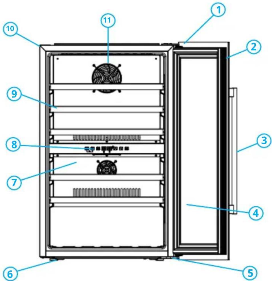 Klarstein Vinsider 57 Duo - DESCRIPTION OF THE APPLIANCE - 1