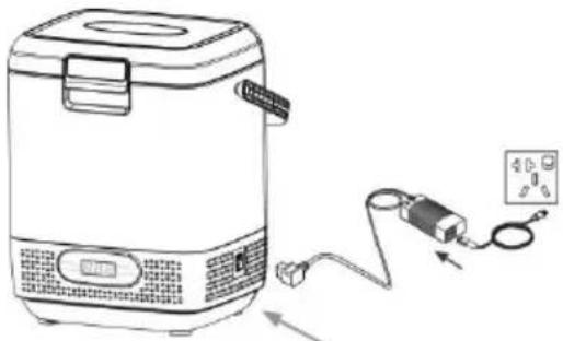 Klarstein SwiftFrost - Conexión de la fuente de alimentación de 100 V-240 V CA - 1
