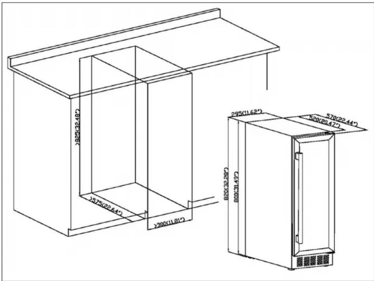 Klarstein Victoria 17 - Installation dimensions - 1