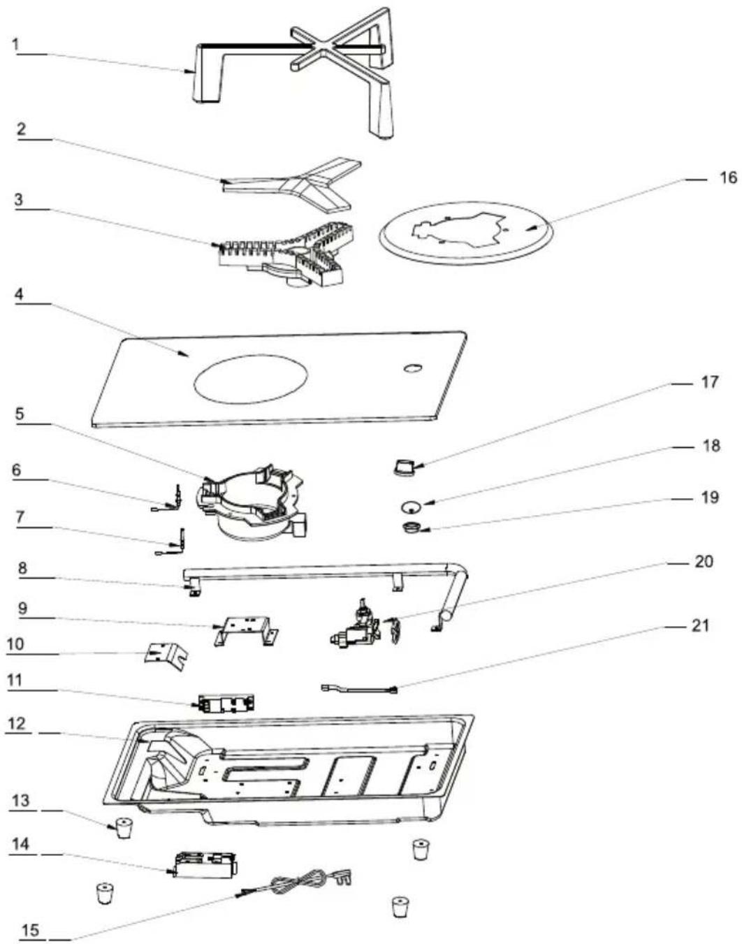 Klarstein Trifecta 4 - EXPLODED VIEW - 1