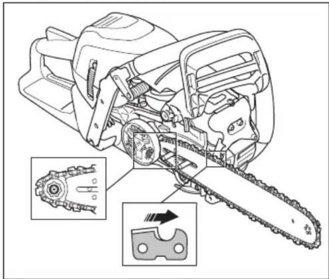HUSQVARNA 564XP - So montieren Sie Führungsschiene und Kette - 3