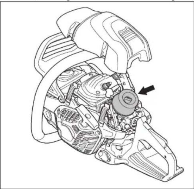HUSQVARNA 564XP - So montieren Sie das Startvorrichtungsgehäuse am Gerät - 2