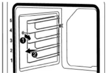 BEKO FBMA6930GA - Pour retirer les étagères métalliques latérales : - 1