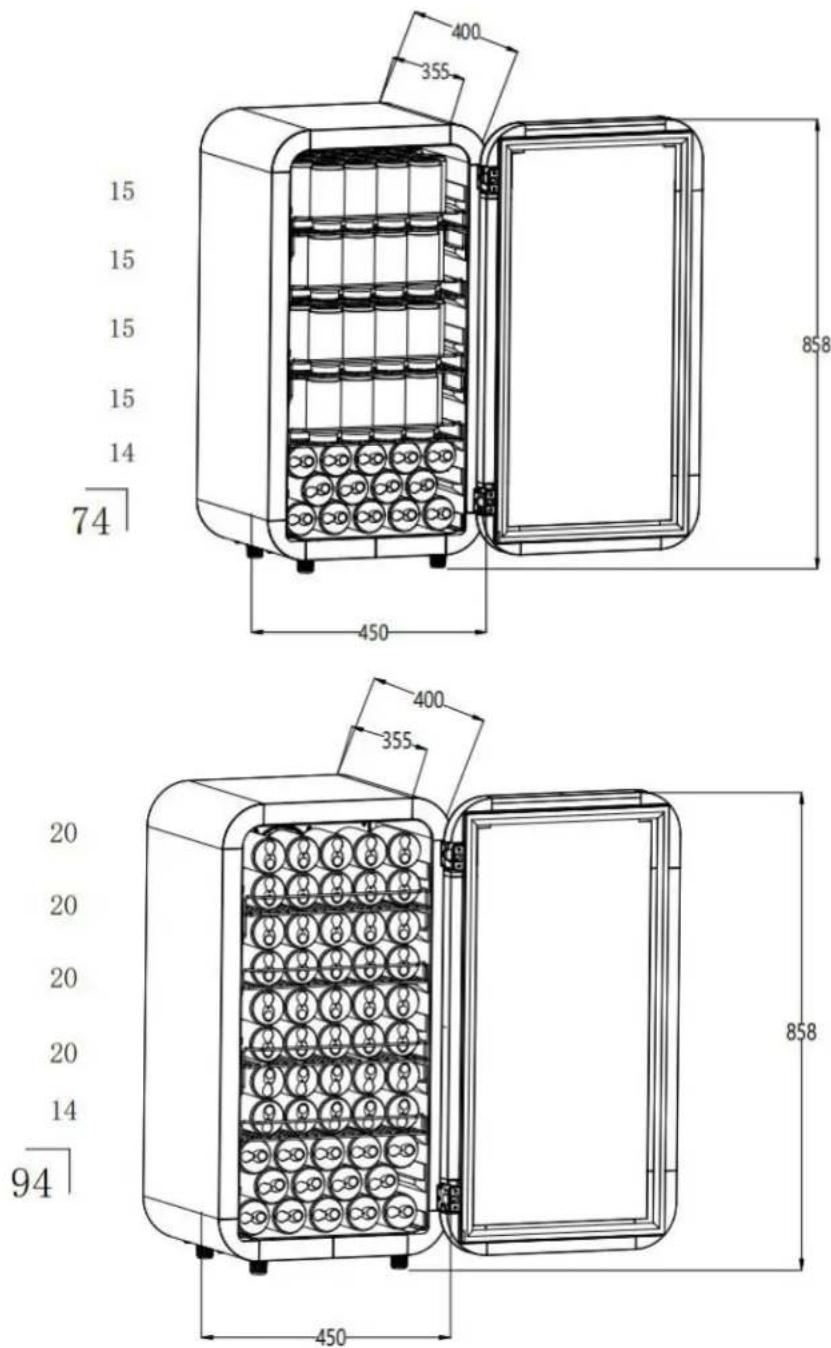 TCL BC94L2R - SUGGEST CABINET DIMENSION: - 1