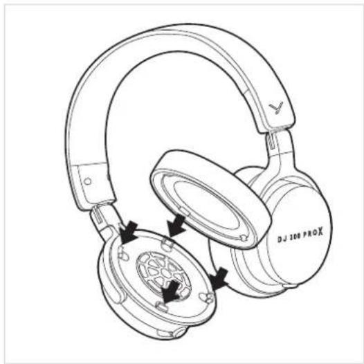 BEYERDYNAMIC DJ 300 PRO X - CAMBIO DE LAS ALMOHADILLAS DE LOS AURICULARES - 2