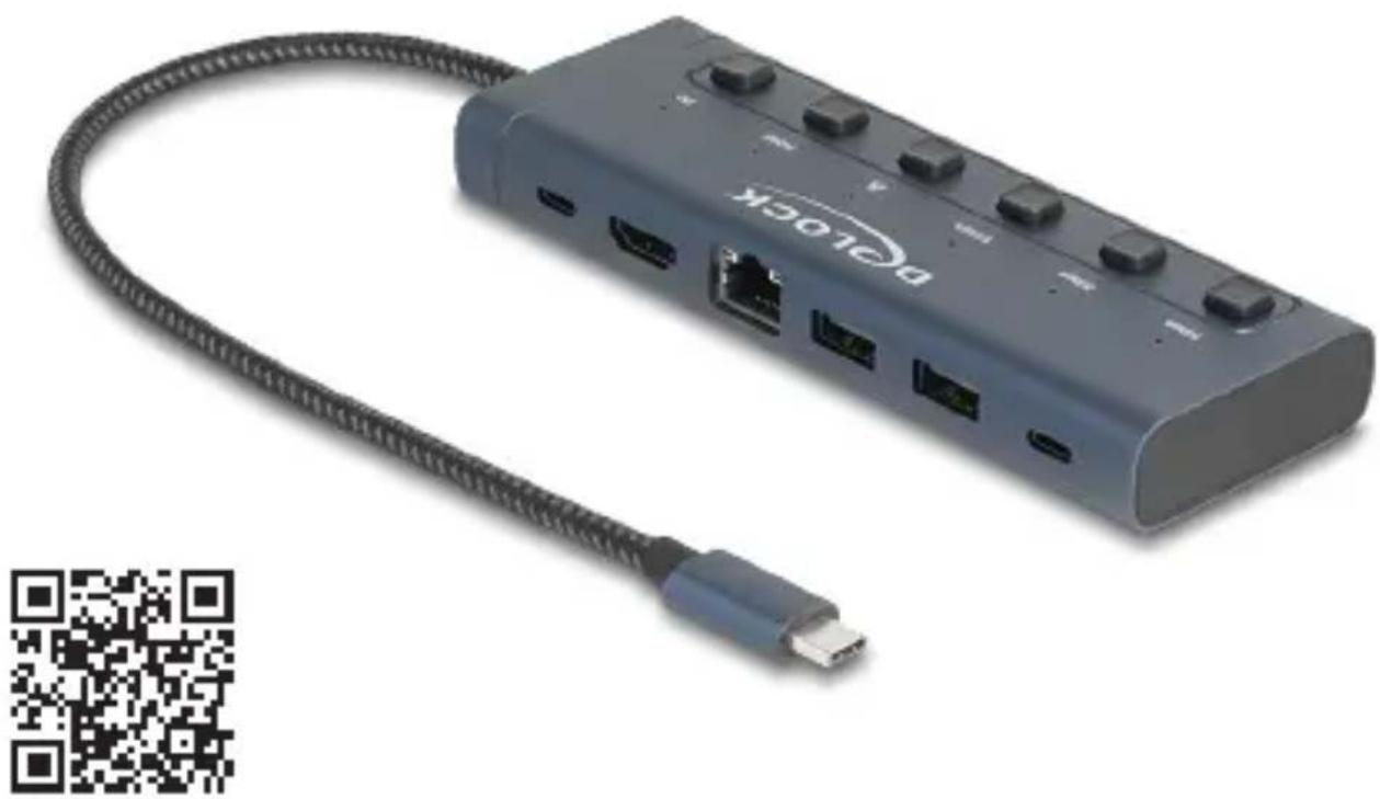 DeLOCK 92000 - USB Type-C™ Docking Station with HDMI / USB / Gigabit LAN - 1
