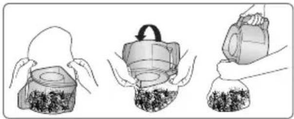 SAMSUNG SC45W0 - SVUOTAMENTO DELLA VASCHETTA DI RACCOLTA POLVERE - 7