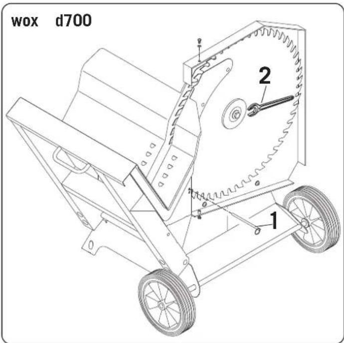 SCHEPPACH Wox d 500 - Exchange of saw blade - 1