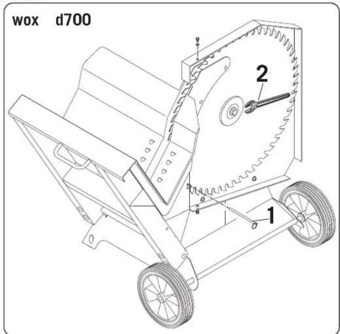 SCHEPPACH Wox d 500 - Sostituizione lama circolare - 1