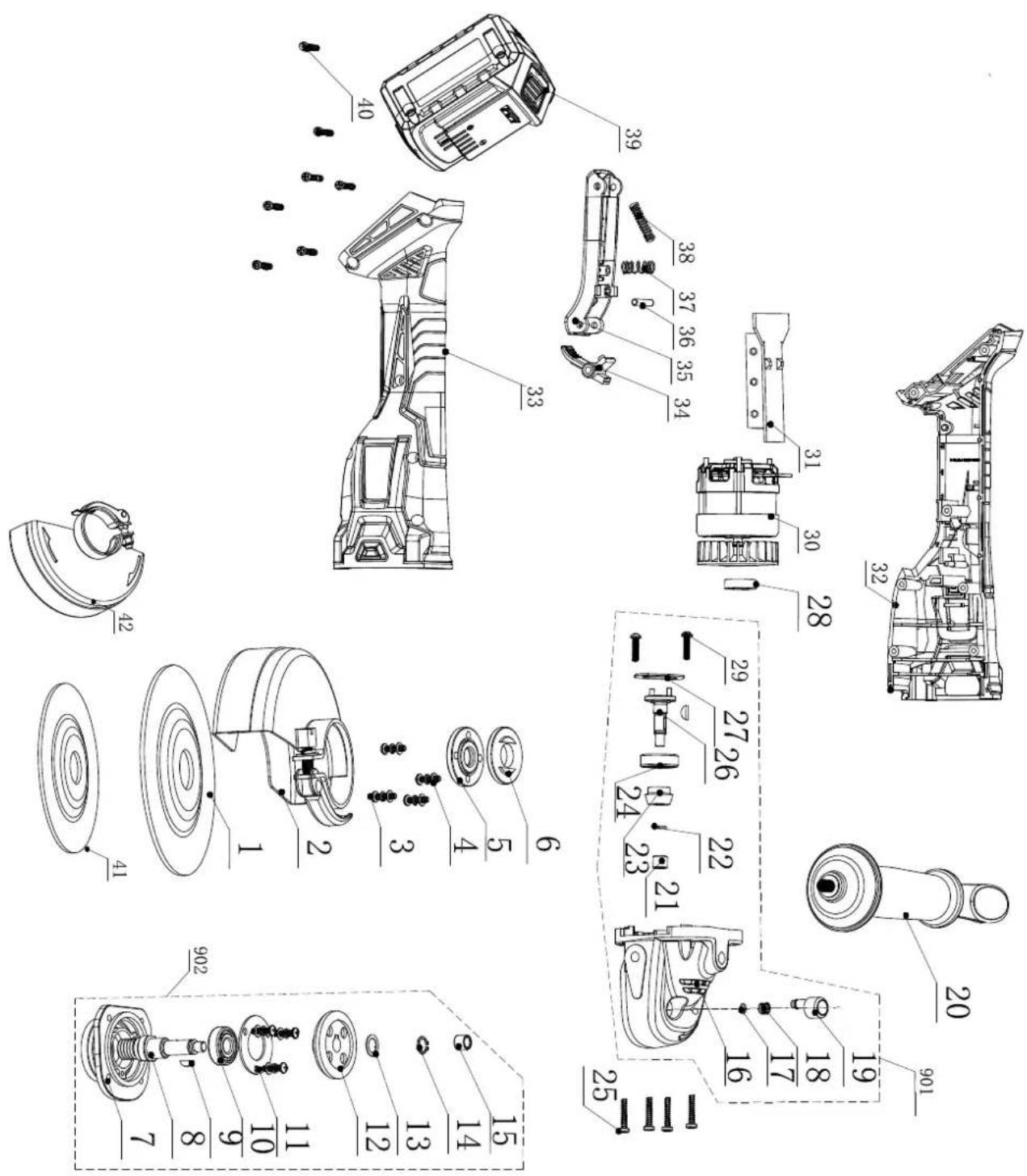 SCHEPPACH BCAG125-20ProS - Pomoc dotycză usterek - 1