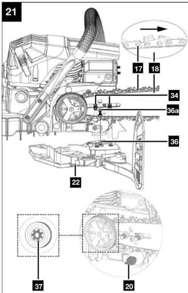 PARKSIDE PPBKS 56 B2 - Petrol Chainsaw With Electric Start - 12