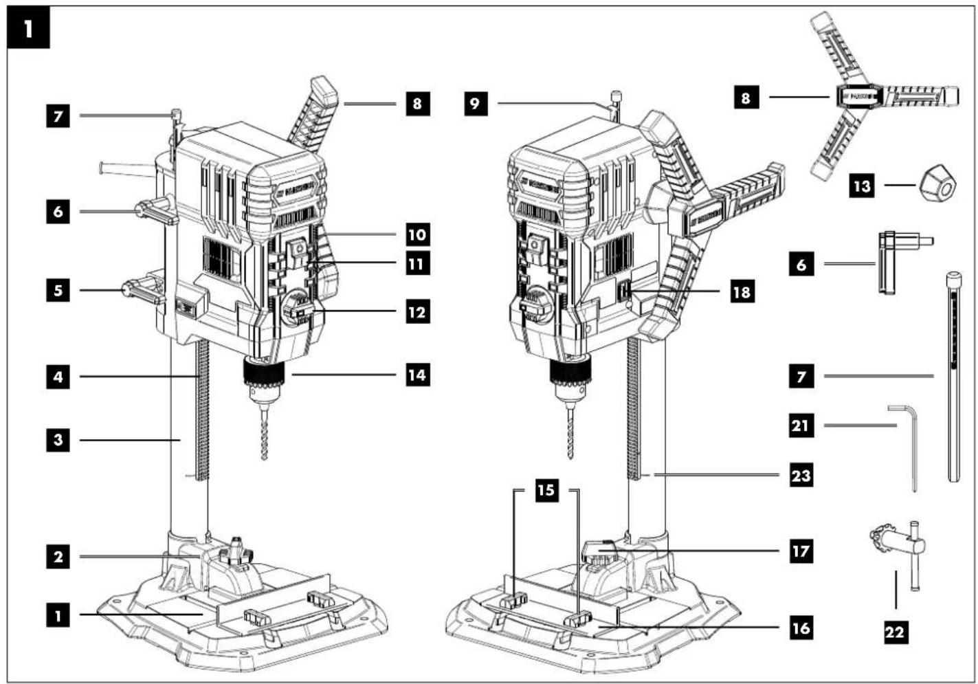 PARKSIDE PTBM 710 B2 - WIERTARKA STOŁOWA - 1
