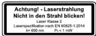 PARKSIDE PTBM 710 B2 - Attention: Rayon Laser Ne pas regarder le rayon Classe de laser 2 - 1