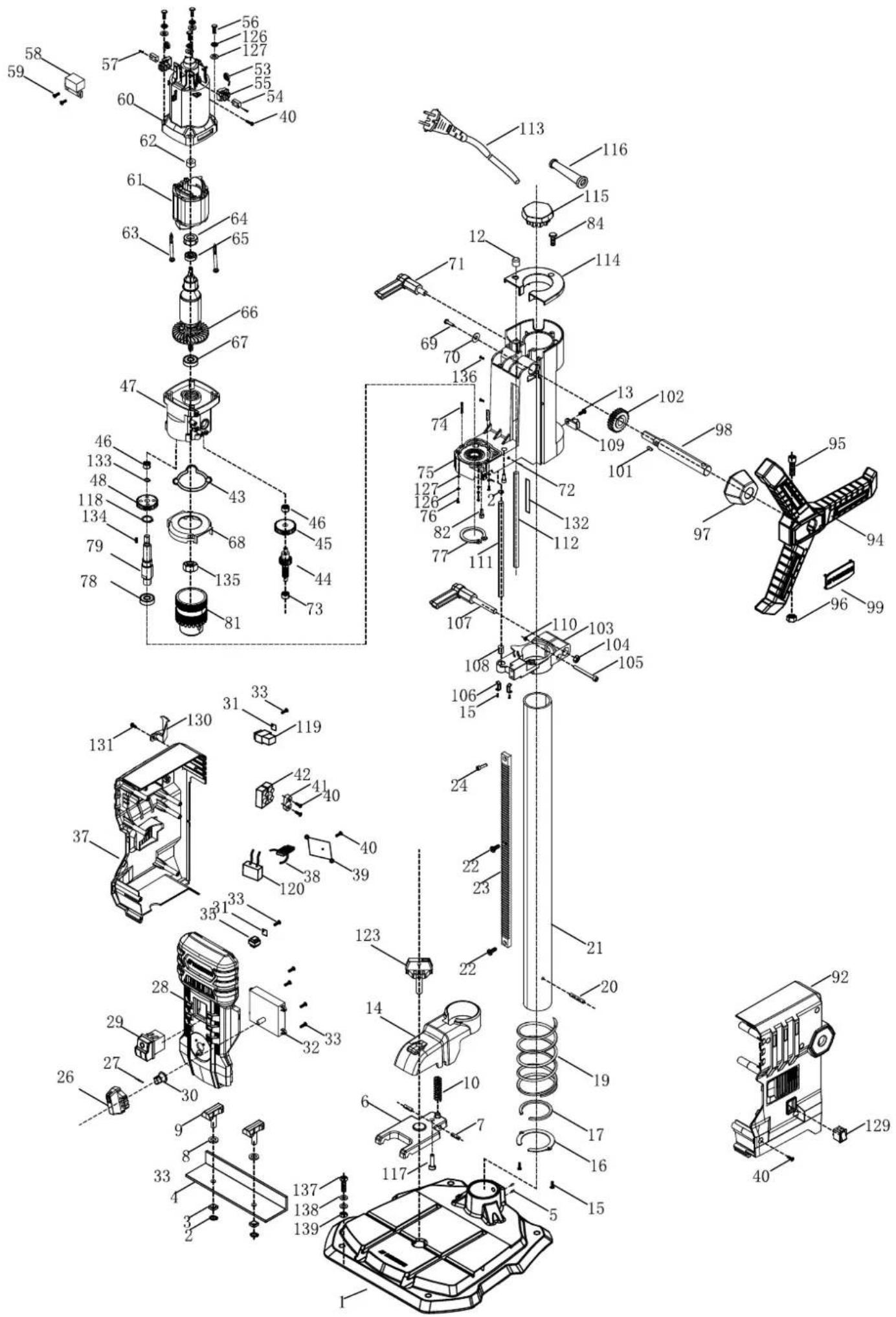 PARKSIDE PTBM 710 B2 - PERCEUSE À COLONNE - 12