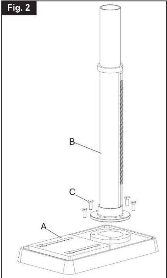 SCHEPPACH Arbo 6.0 - Säule und Maschinenfuß, Fig. 2 - 1