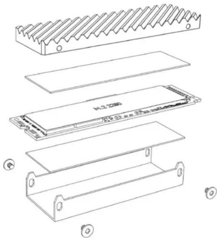 Lindy 43394 - Einbau des Aluminium-Kühlkörpers - 1