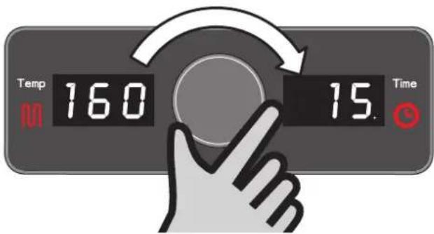 Rösle Videro E2-P - Ställa in temperatur och timer - 1