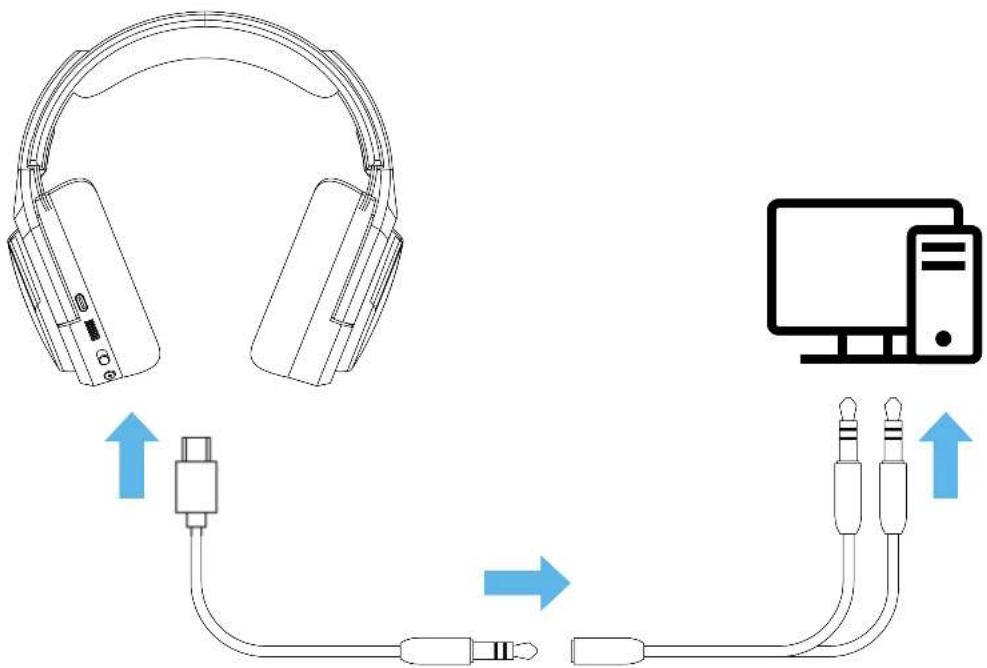 Newskill Aton V2 - 3.5mm JACK CABLE CONNECTION - 1