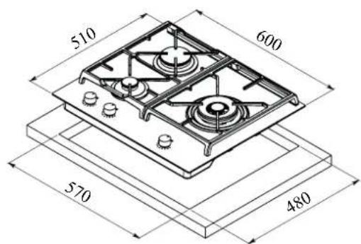 Pando PGA-4261 - DIMENSOES DAS PLACAS - 1