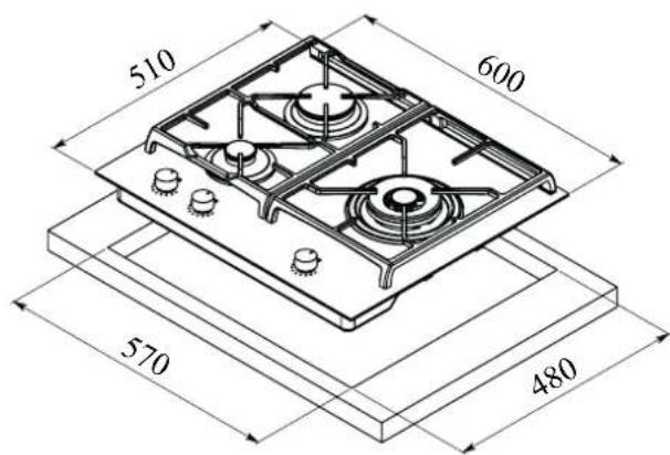 Pando PGA-4261 - DIMENSIONS DES PLAQUES - 1