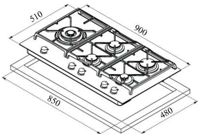 Pando PGA-4261 - DIMENSIONS DES PLAQUES - 3