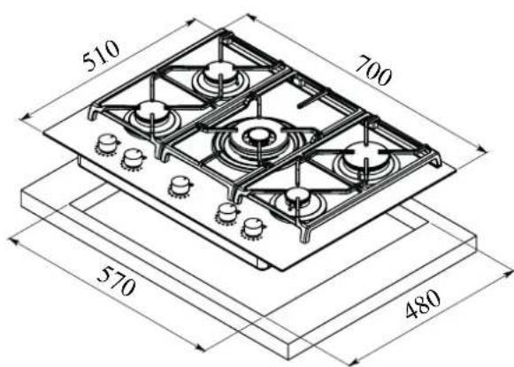 Pando PGA-4261 - DIMENSIONS DES PLAQUES - 2