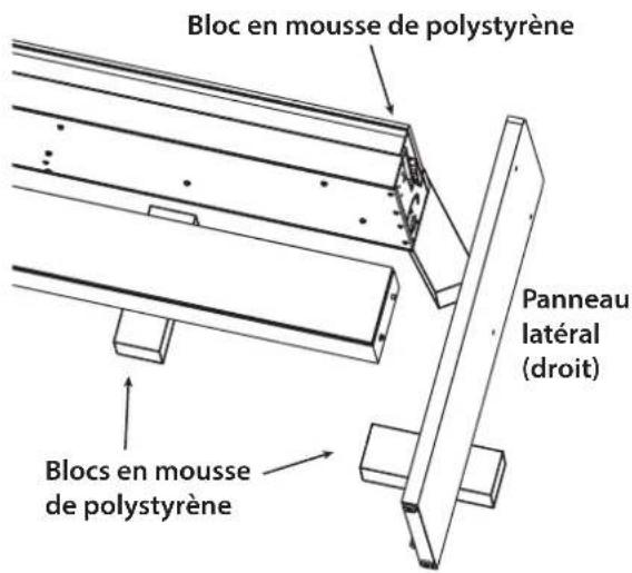 Bloc en mousse de polystyrène Blocs en mousse de polystyrène Panneau latéral (droit)